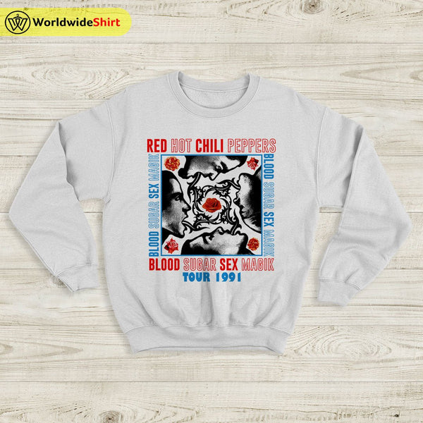 Red Hot Chili Peppers Sweatshirt Blood Sugar Magik Vintage Tour Sweater RHCP Sweatshirt - WorldWideShirt