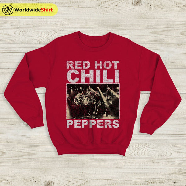 Red Hot Chili Peppers Sweatshirt Vintage Tour RHCP Sweatshirt - WorldWideShirt