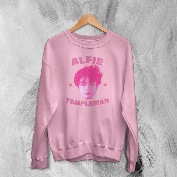 Retro Alfie Templeman Sweatshirt Alfie Templeman Pop Shirt Vintage Music Crewneck - Light Pink - WorldWideShirt