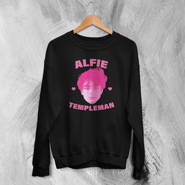 Retro Alfie Templeman Sweatshirt Alfie Templeman Pop Shirt Vintage Music Crewneck - Black - WorldWideShirt