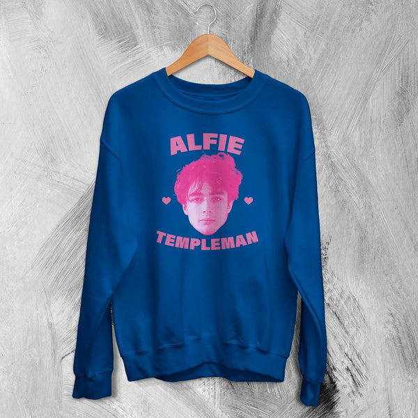 Retro Alfie Templeman Sweatshirt Alfie Templeman Pop Shirt Vintage Music Crewneck - Royal Blue - WorldWideShirt