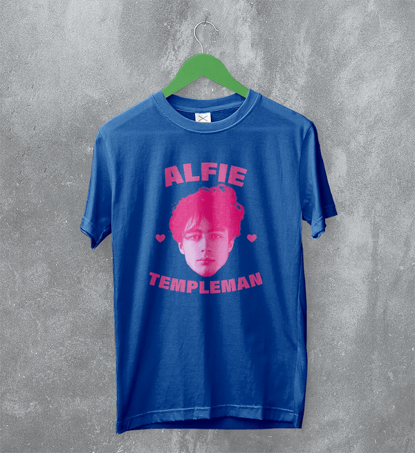 Retro Alfie Templeman T-Shirt Alfie Templeman Pop Shirt Vintage Music Tee - Royal Blue - WorldWideShirt