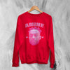 Retro Amine Sweatshirt Rapper Amine Shirt Vintage Aminé Hiphop Rap Music Crewneck - Red - WorldWideShirt