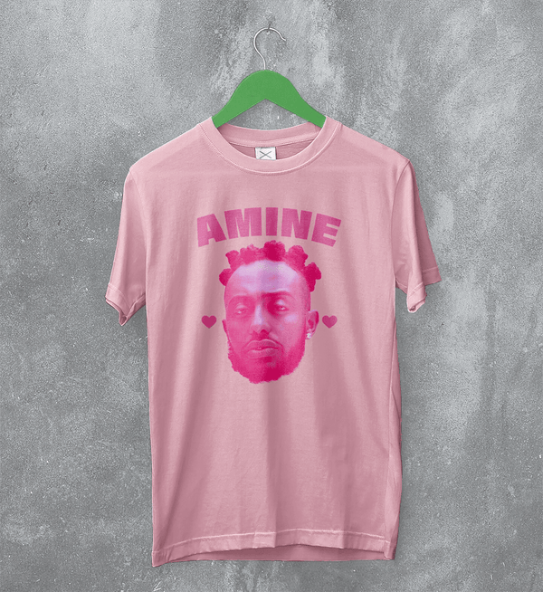 Retro Amine T-Shirt Rapper Amine Shirt Vintage Aminé Hiphop Rap Music Tee - Light Pink - WorldWideShirt