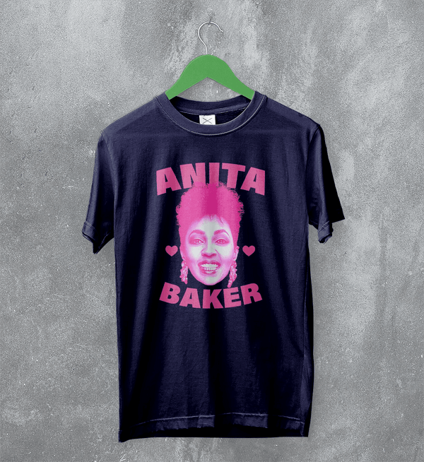 Retro Anita Baker T-Shirt Jazz Anita Baker Lover Shirt Vintage Soul Music Tee - Navy Blue - WorldWideShirt