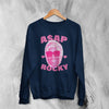 Retro Asap Rocky Sweatshirt Vintage Flacko ASAP Rocky Rap Shirt Hiphop Crewneck - Navy Blue - WorldWideShirt