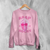 Retro Asap Rocky Sweatshirt Vintage Flacko ASAP Rocky Rap Shirt Hiphop Crewneck - Light Pink - WorldWideShirt