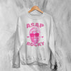 Retro Asap Rocky Sweatshirt Vintage Flacko ASAP Rocky Rap Shirt Hiphop Crewneck - White - WorldWideShirt
