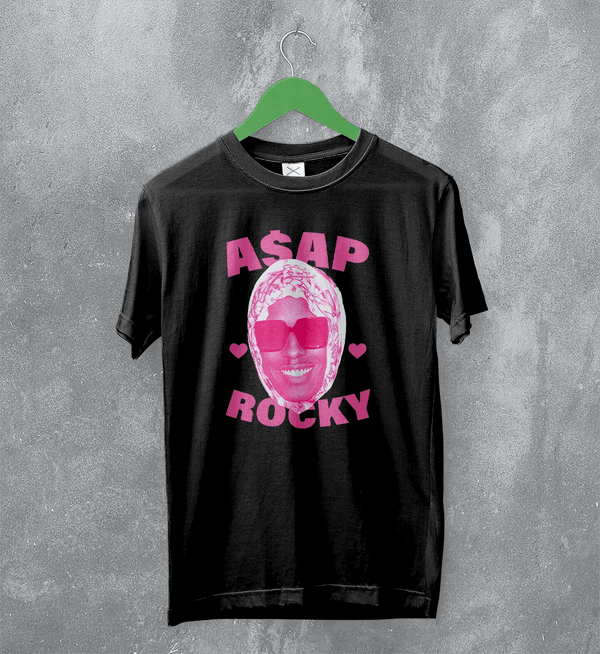 Retro Asap Rocky T-Shirt Vintage Flacko ASAP Rocky Rap Shirt Hiphop Tee - Black - WorldWideShirt