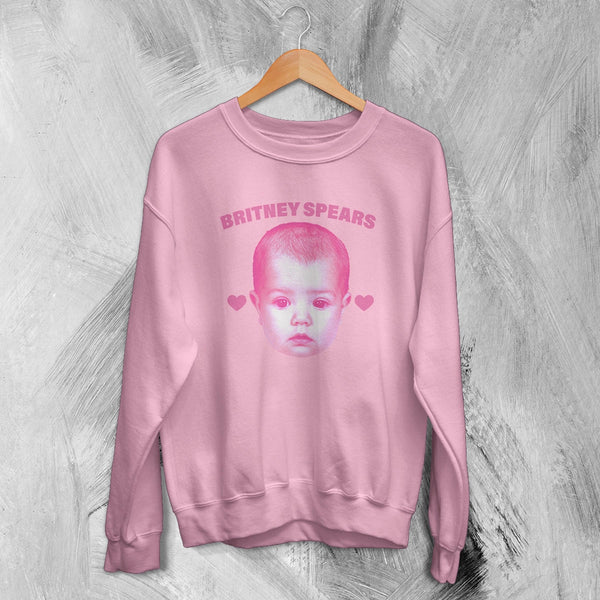 Retro Britney Spears Sweatshirt Britney Spears Pop Princess Shirt Vintage Music Crewneck - Light Pink - WorldWideShirt