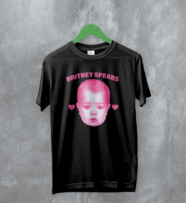 Retro Britney Spears T-Shirt Britney Spears Pop Princess Shirt Vintage Music Tee - Black - WorldWideShirt