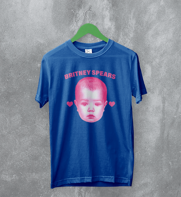 Retro Britney Spears T-Shirt Britney Spears Pop Princess Shirt Vintage Music Tee - Royal Blue - WorldWideShirt