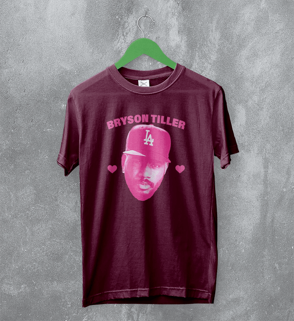 Retro Bryson Tiller T-Shirt Rapper Bryson Tiller Shirt Vintage Rap Fans Tee - Red Maroon - WorldWideShirt