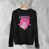 Retro Cardi B Sweatshirt Rap Cardi B Concert Shirt Music Rapper Crewneck - Black - WorldWideShirt