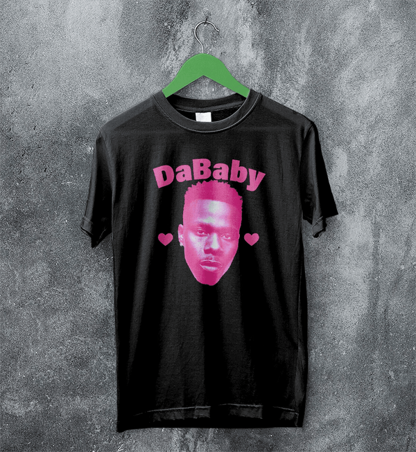 Retro DaBaby T-Shirt HipHop DaBaby Fans Shirt Vintage Baby Rapper Music Tee - Black - WorldWideShirt