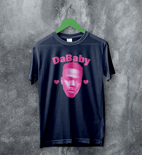 Retro DaBaby T-Shirt HipHop DaBaby Fans Shirt Vintage Baby Rapper Music Tee - Navy Blue - WorldWideShirt
