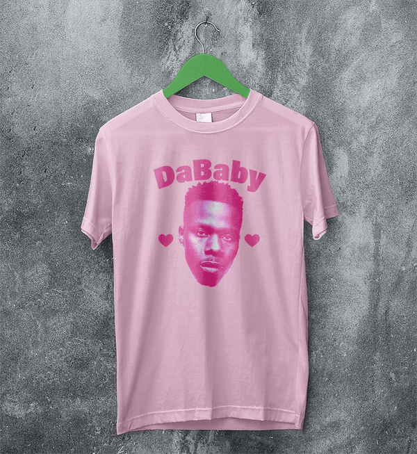 Retro DaBaby T-Shirt HipHop DaBaby Fans Shirt Vintage Baby Rapper Music Tee - Light Pink - WorldWideShirt