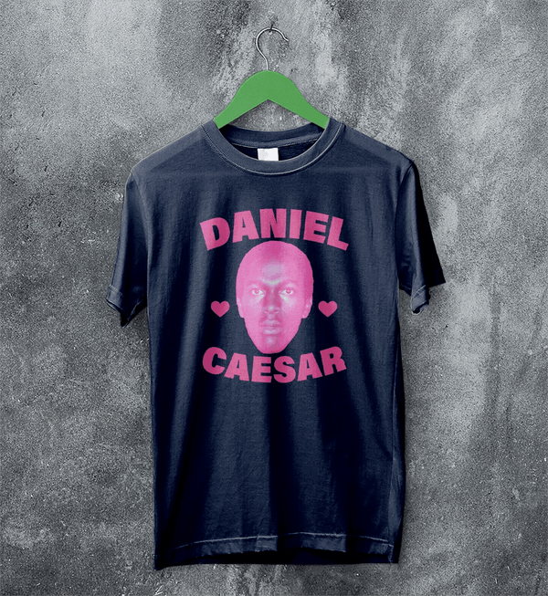Retro Daniel Caesar T-Shirt Vintage RnB Shirt Soul Music Daniel Caesar Tee - Navy Blue - WorldWideShirt