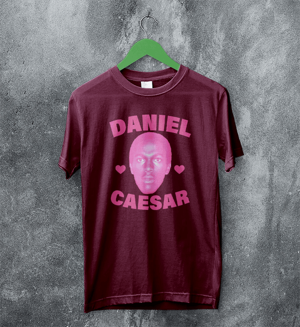 Retro Daniel Caesar T-Shirt Vintage RnB Shirt Soul Music Daniel Caesar Tee - Red Maroon - WorldWideShirt