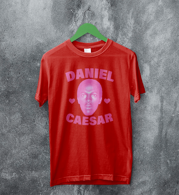 Retro Daniel Caesar T-Shirt Vintage RnB Shirt Soul Music Daniel Caesar Tee - Red - WorldWideShirt