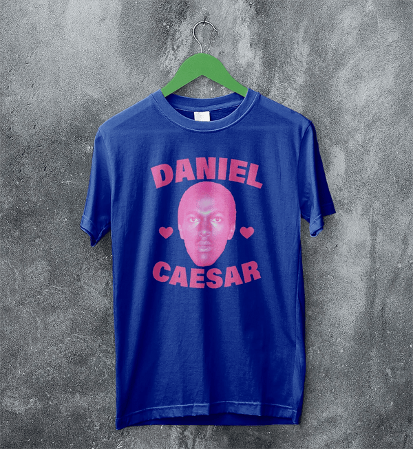 Retro Daniel Caesar T-Shirt Vintage RnB Shirt Soul Music Daniel Caesar Tee - Royal Blue - WorldWideShirt