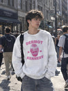 Retro Dermot Kennedy Sweatshirt Pop Dermot Kennedy Face Shirt Vintage Irish Singer Crewneck - White - WorldWideShirt