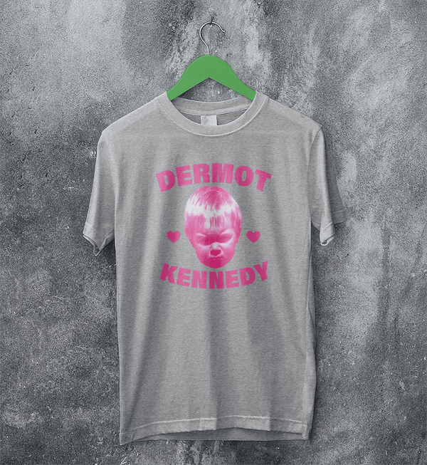 Retro Dermot Kennedy T-Shirt Pop Dermot Kennedy Face Shirt Vintage Irish Singer Tee - Sport Grey - WorldWideShirt