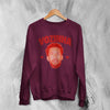 Retro Vozinha Sweatshirt, Vintage Vozinha Face Shirt, Goalkeeper Soccer Legend Crewneck - Red Maroon - WorldWideShirt