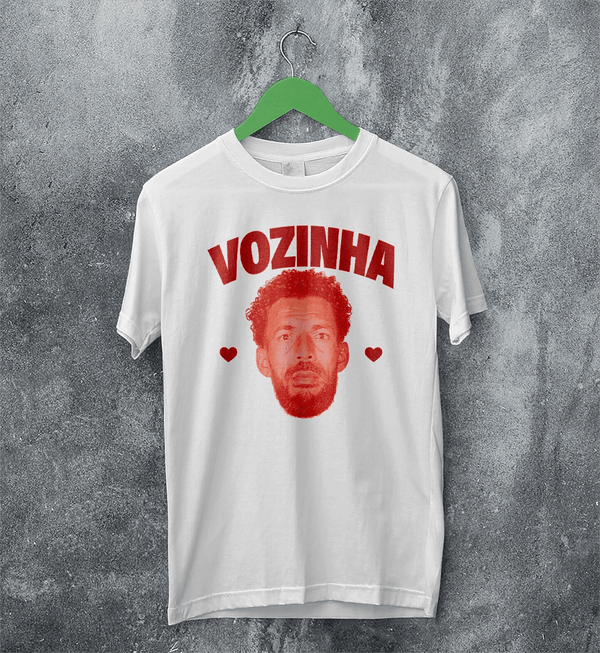 Retro Vozinha T-Shirt, Vintage Vozinha Face Shirt, Goalkeeper Soccer Legend Tee - White - WorldWideShirt
