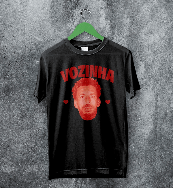 Retro Vozinha T-Shirt, Vintage Vozinha Face Shirt, Goalkeeper Soccer Legend Tee - Black - WorldWideShirt