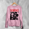 Scarface Tony Montana Sweatshirt Gangster Scarface Shirt Crime Movie Crewneck - Light Pink - WorldWideShirt