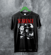 Scarface Tony Montana T-Shirt Gangster Scarface Shirt Crime Movie Tee - Black - WorldWideShirt