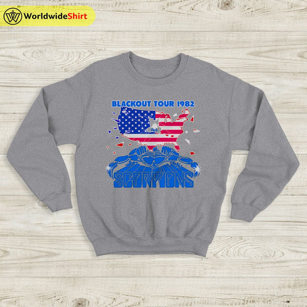 Scorpions Blackout 1982 US Tour Sweatshirt Scorpions Shirt Band Shirt - WorldWideShirt
