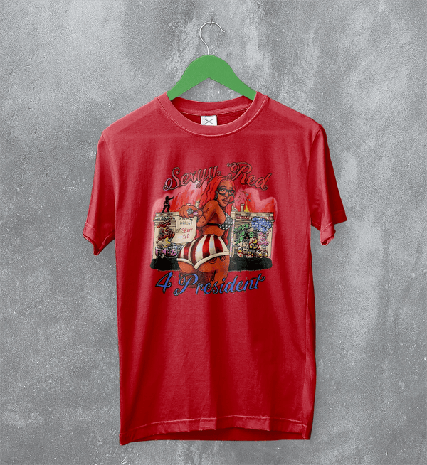 Sexyy Red Tour T-Shirt In Sexyy We Trust Shirt Sexyy Red For President Tee - Red - WorldWideShirt