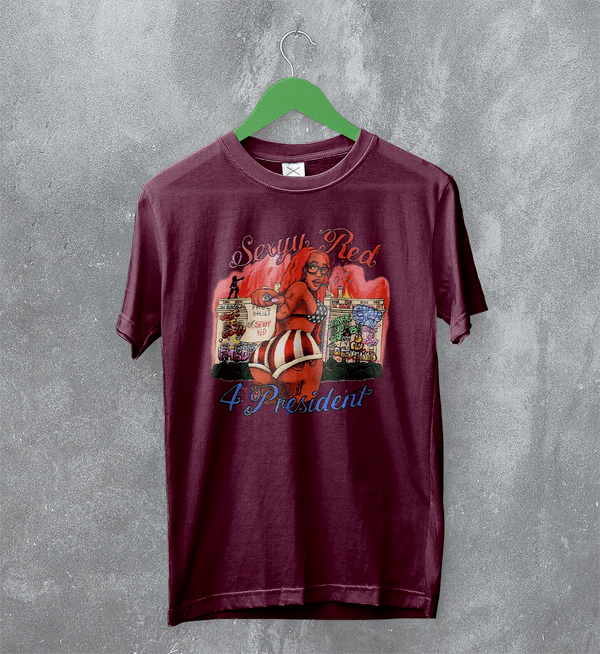 Sexyy Red Tour T-Shirt In Sexyy We Trust Shirt Sexyy Red For President Tee - Red Maroon - WorldWideShirt
