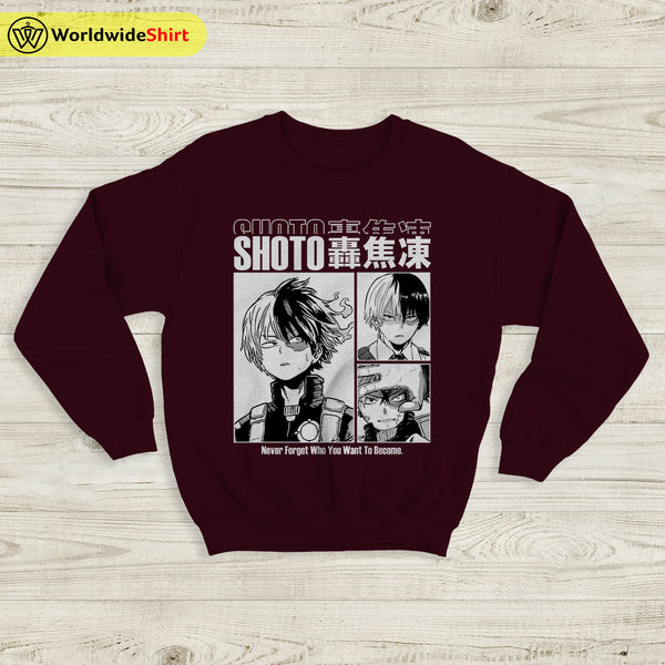 Shoto Aesthetic Sweatshirt Boku No Academia Shirt BNHA Merch - WorldWideShirt