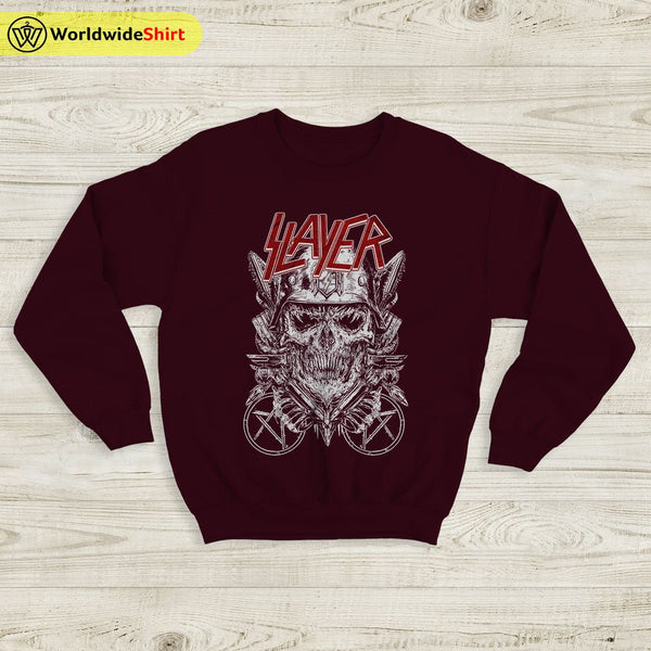 Slayer Band Vintage 80's Tour Sweatshirt Slayer Band Shirt Metal Band - WorldWideShirt