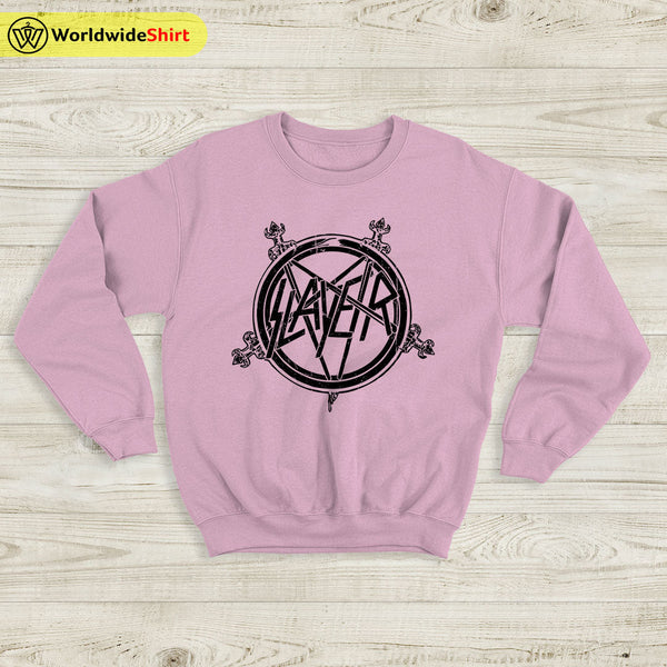 Slayer Band Vintage 90's Logo Sweatshirt Slayer Band Shirt Metal Band - WorldWideShirt