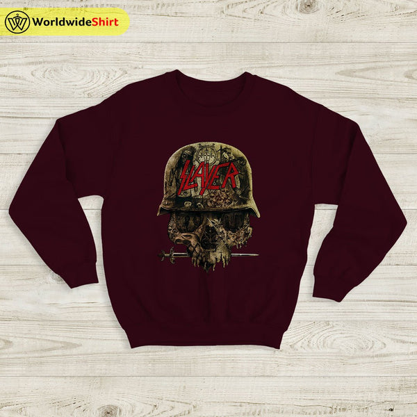 Slayer Band Vintage 90's Skull Sweatshirt Slayer Band Shirt Metal Band - WorldWideShirt