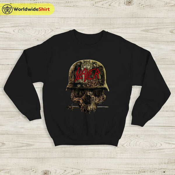 Slayer Band Vintage 90's Skull Sweatshirt Slayer Band Shirt Metal Band - WorldWideShirt