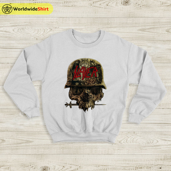 Slayer Band Vintage 90's Skull Sweatshirt Slayer Band Shirt Metal Band - WorldWideShirt