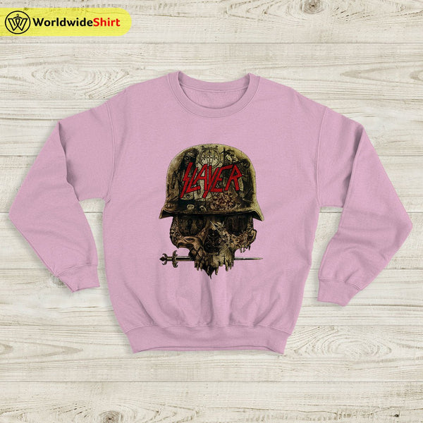 Slayer Band Vintage 90's Skull Sweatshirt Slayer Band Shirt Metal Band - WorldWideShirt