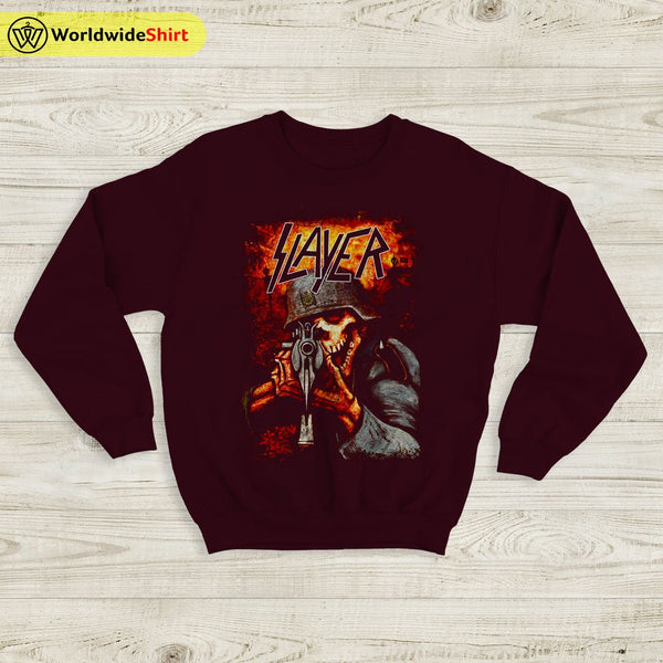 Slayer Band Vintage Tour Poster Sweatshirt Slayer Band Shirt Metal Band - WorldWideShirt