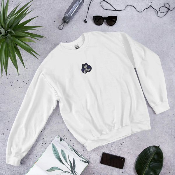 Snorlax Embroidered Pokémon Sweatshirt – Minimalist Gen 1 Style - White - WorldWideShirt