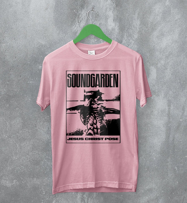 Soundgarden T-Shirt Jesus Christ Pose Shirt Grunge Music Merch - WorldWideShirt