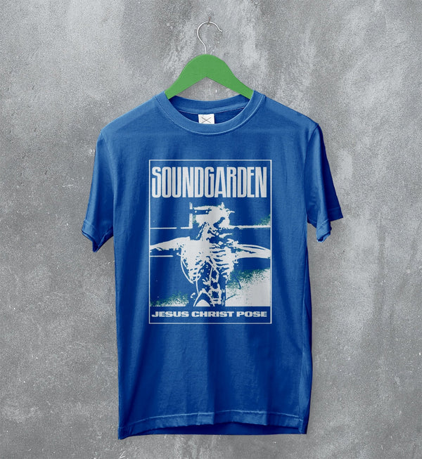Soundgarden T-Shirt Jesus Christ Pose Shirt Grunge Music Merch - WorldWideShirt