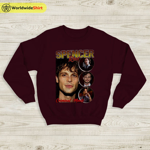 Spencer Reid Vintage 90's Sweatshirt Criminal Minds Shirt TV Shirt - WorldWideShirt