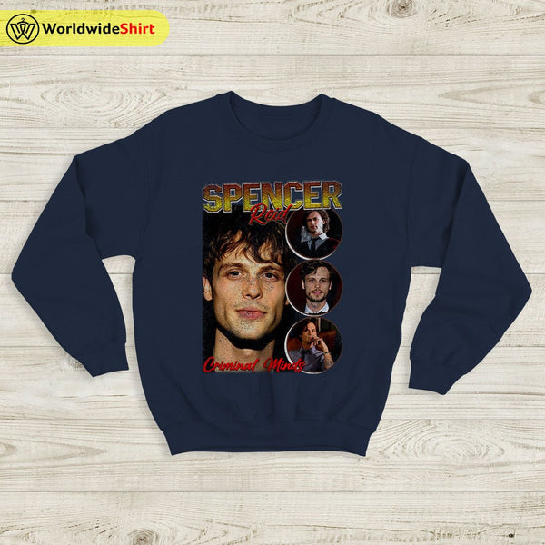 Spencer Reid Vintage 90's Sweatshirt Criminal Minds Shirt TV Shirt - WorldWideShirt