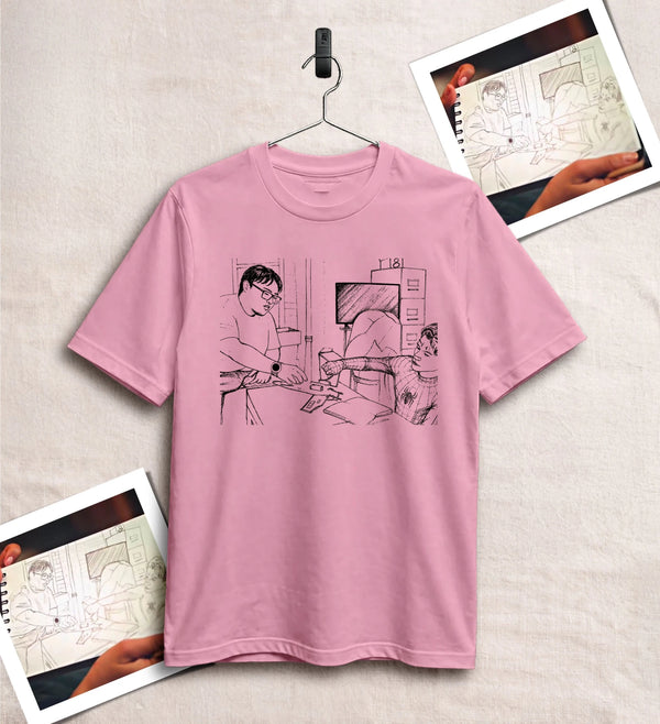 Spider Comic Fans T-Shirt Spider Home Movie Shirt Superhero Tee - Light Pink - WorldWideShirt
