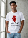 Spider High Five T-Shirt Spider Web Movie Shirt Spider Hero Tee - White - WorldWideShirt